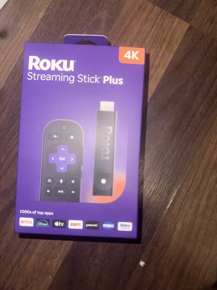 Roku 3830R Streaming Stick Plus 4K UHD Media Player w/ Voice Remote – 2025 Model - Image 1 of 1