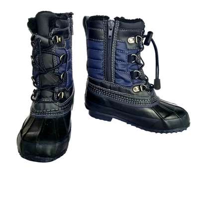 Lands' End темно-синий детский молодежи шерпа с подкладкой утка, снег ботинки размер 12 M - Изображение 1 из 4