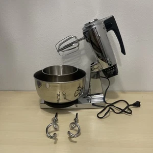 Vintage SUNBEAM Mixmaster Mixer 12 Speed - 2 Bowls - Blender & Forks - Picture 1 of 18