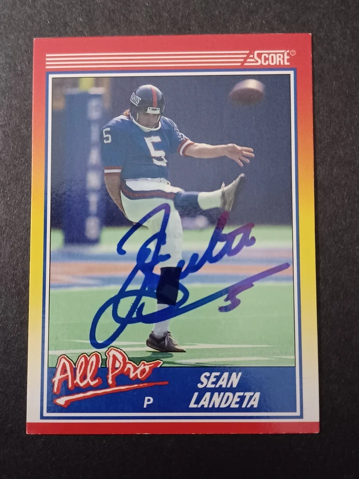 Sean Landeta Signed 1990 Score All Pro - Giants, Towson - Autographed - Image 1 of 1