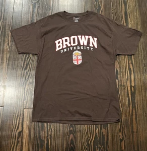 Champion Brown University T Shirt Men’s Large Brown Cotton NWOT - Picture 1 of 4