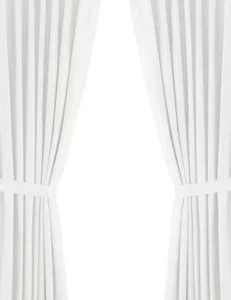 Ikea Vorhänge SET 2 Krawatten & Paneele 100% Baumwolle RITVA Elfenbein Weiß 57x84" - Bild 1 von 7
