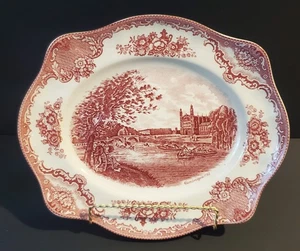 Johnson Brothers Old Britain Castles Pink "Cambridge In 1792" Oval Scalloped... - Bild 1 von 10