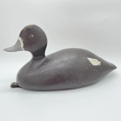 Señuelo de madera vintage azul Bill gallina pato ojo de tachuela Foto 1 de 4