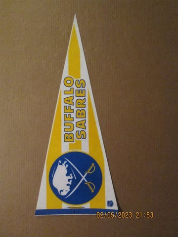 NHL Buffalo Sabres Vintage Circa 1990's Trench Canada Team Logo Hockey Pennant Cover
