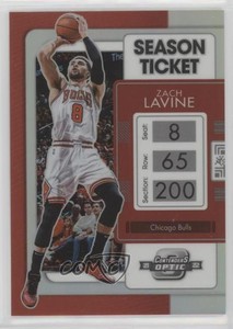 2021-22 Panini Contenders Optic Season Ticket Silver Prizm Zach LaVine #39