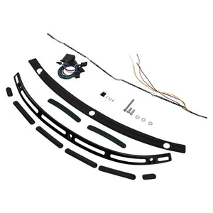 Windshield Trim W/ LED Light Black Fit For Harley Touring Tri Street Glide 14-23 - Picture 1 of 16