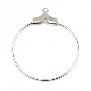 10 apprêts connecteur boucle d oreilles anneaux créoles acier inoxydable 35x31 m - Imagen 1 de 2