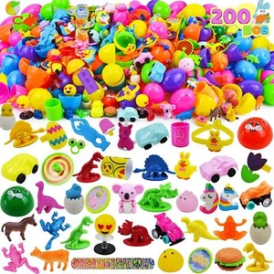 200 PCS Prefilled Easter Eggs with Assorted Toys for Easter Egg Hunt Party Favor - Picture 1 of 5