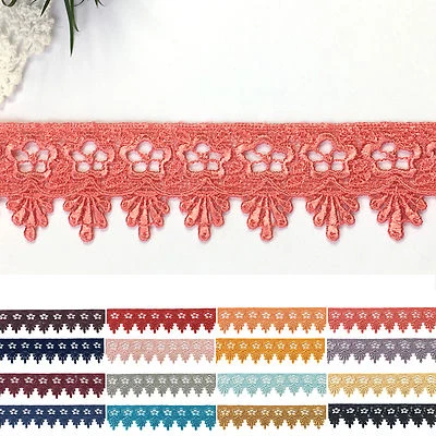 Unotrim 1-3/4" 16 colores Rayón Floral Venecia Encaje Borde Hágalo Usted Mismo Costura Nociones por Yarda Foto 1 de 2