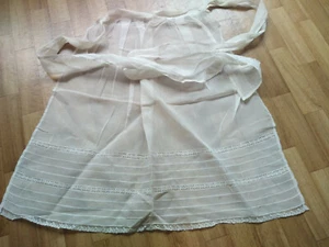 old apron; taffeta, very fine; serving apron, housekeeper - Picture 1 of 3