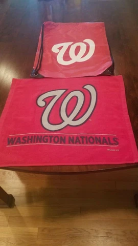 Washington Nationals Opening Day backpack giveaway and Rally Towel Cover