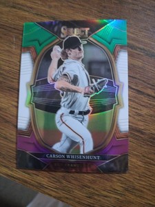 2023 Panini Select Baseball Carson Whisenhunt Green White & Purple Prism 188/199