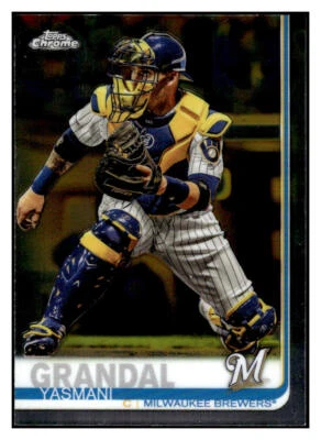 2019 Topps Chrome Update #17 Yasmani Grandal Milwaukee Brewers - Image 1 of 2