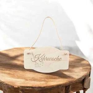 Holzschild Kehrwoche Flurwoche Flurdienst Hausordnung Treppenhaus Schild - Bild 1 von 1