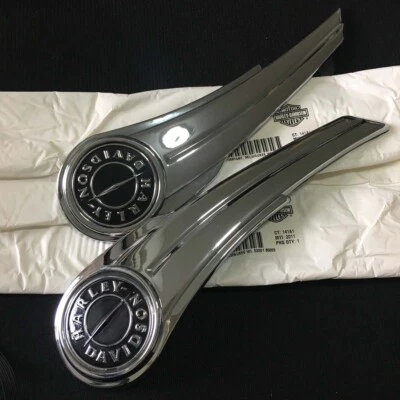 OEM Harley CVO Fuel Gas Tank Badge Emblems Name Plates Touring Softail Dyna - Image 1 of 2