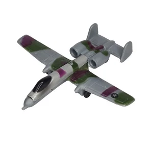 A-10 Thunderbolt Warthog Toy Plastic Airplane Silver Red Green Camouflage 3.5" - Picture 1 of 14