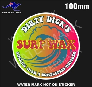 DIRTY DICK'S SURF WAX STICKER DECAL BOARD WAX SURFING STICKERS - Picture 1 of 1