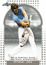 NATHANIEL LARUE 2018 "1ST EVER PRINTED" LEAF PERFECT GAME ROOKIE CARD #172!