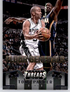 2014-15 Threads Floor Generals Tony Parker NBA Insertar tarjeta Spurs #4 - Imagen 1 de 2