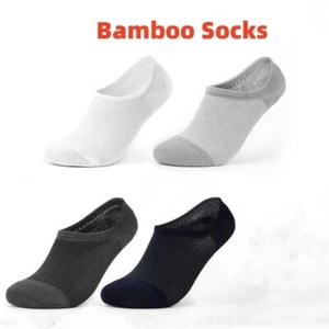 5/10 Pairs Bamboo No Show No-Slip Ankle Sport Breathe Mesh Men/Women 6-11 Socks - Picture 1 of 18