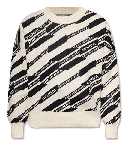 Maglione ISABEL MARANT ÉTOILE Edison maglia jacquard in maglione neutro