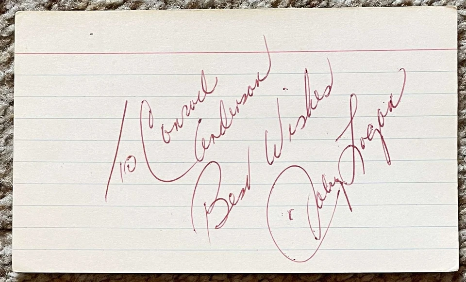 Tarjeta firmada personalizada Johnny Logan - Braves Pirates debut 1951 Foto 1 de 1