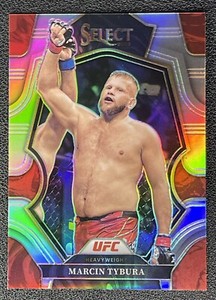 2023 Panini Select UFC Marcin Tybura #166 Premier Level Silver Prizm