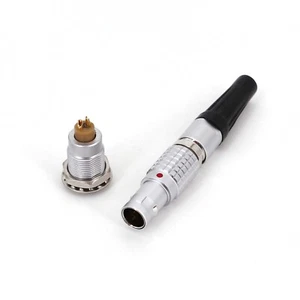 Push Pull FGG EGG 0B 2-Pin 9mm Panel Mount Male and Female Cable Plug Connector - Picture 1 of 6