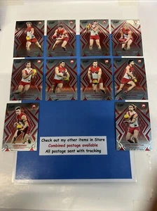 2024 SELECT AFL FOOTY STARS LUMINOUS SERIES SYDNEY SWANS 10 CARD SET - Picture 1 of 4