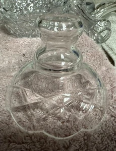 Antique Glass Lamp Chandelier Shade Bell Small Canopy Crystal Cut Glass, 3-¾” - Picture 1 of 4