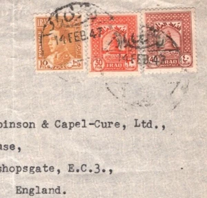 IRAQ Air Mail Cover Baghdad Commercial 1947 London {samwells-covers}MA1172 - Picture 1 of 10