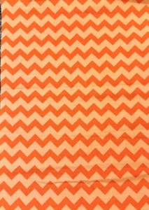 Tonal Chevron Orange on Light Orange Cotton Quilting Fabric 61" L x 44" W - Picture 1 of 4