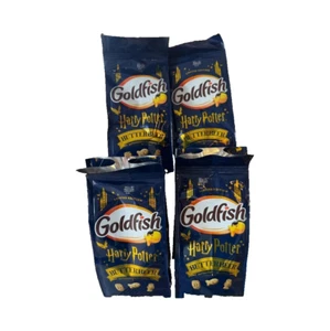 Goldfish Harry Potter Butterbeer Butterscotch Flavored Baked Grahams 4 Pack 7/25 - Picture 1 of 5
