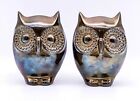 2Er Set Vintage Brass Bookends Owl Handmade Made In Germany 2 3/8X5 7/8In