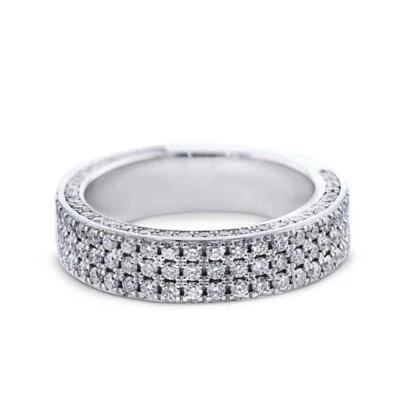 Round Cut 1.50 Ct Lab Grown Diamond Bridal Ring 14K Solid White Gold Size 6 - Image 1 of 4