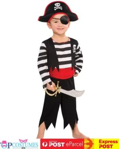 Pirate Deckhand Treasure Buccaneer Boys Child Book Week Caribbean Costume - Picture 1 of 1