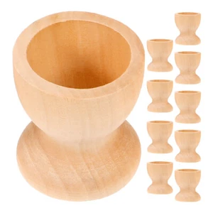 10 Pcs Egg Storage Container Wooden Breakfast Tray Child Cup Holder - Picture 1 of 12