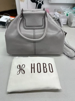 Hobo Sheila Drop Handle Satchel - Light Grey Polished Leather - NEW WITH TAGS - Image 1 of 4