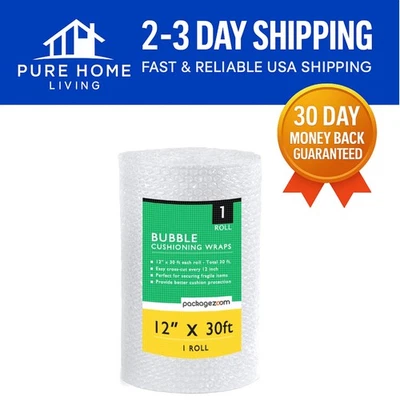 Versatile 12" x 30' Bubble Wrap Roll - Essential Packing Material for Shipping - Image 1 of 4