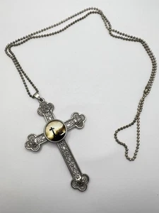 Snap Charm Necklace, Cross Pendant & Cross Charm Gingersnap Compatible Religious - Picture 1 of 5