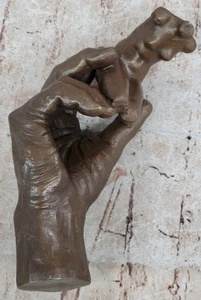 Signed Famous Work Hand Holding Torso Nude Female Bronze Sculpture Statue Decor - Picture 1 of 10