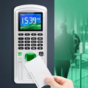 HOMSECUR Biometric Fingerprint Attendance Time Clock With RFID Reader+WiFi+USB - Picture 1 of 7