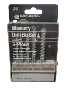 Black & Decker Hartmetallspitze Steinbohrer 5-teiliges Set 16725 Made in USA - Bild 1 von 3