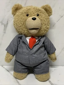 TED Talking 16 inch Plush in Gray Suit with Red Tie Tested Working 2013 - Picture 1 of 20