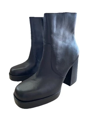 Steve Madden Enzo Black Ankle Boots 6.5 M Shoes Chunky Platform Y2K Retro - Image 1 of 4