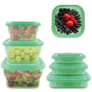 6 Pack Collapsible Food Storage Containers, Silicone Food Storage Containers ... - Picture 1 of 7