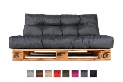 Palettenkissen Sitzkissen 120x80x15 80x80x15 cm Rückenkissen 120x40 80x40 60x40 - Bild 1 von 4