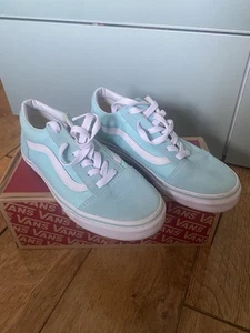 Womens size 5 turquoise Old School Vans - Fantastic condition - Picture 1 of 5