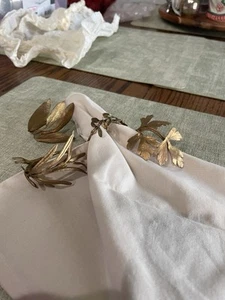 Michael Michaud Table Art Herb Assortment Napkin Rings Set of 4 - Picture 1 of 7